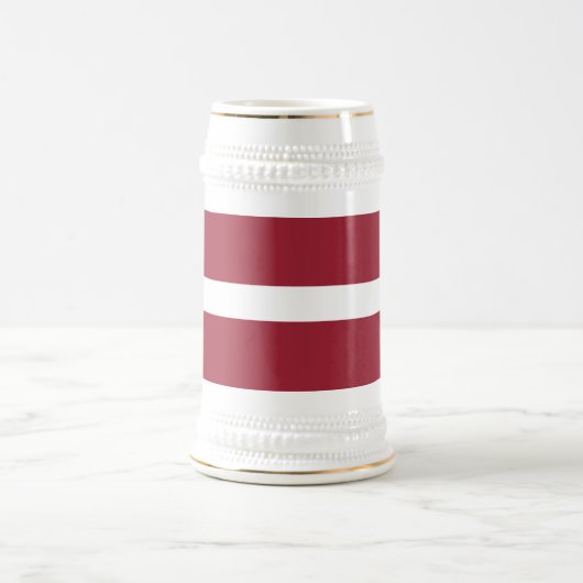 ラトビアの旗 ビールジョッキ (中央)