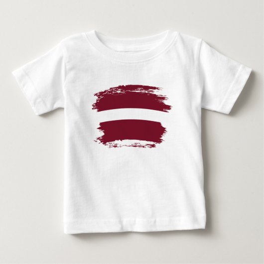 ラトビアの旗 ベビーTシャツ (正面)