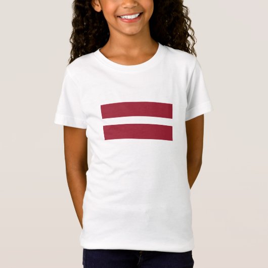 ラトビアの旗 Tシャツ (正面)