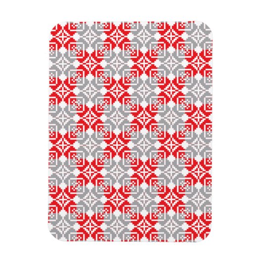 ラトビアの朝の太陽幾何学模様VI マグネット (縦)