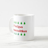 ラトビアの楽しいクリスマス コーヒーマグカップ (正面左)