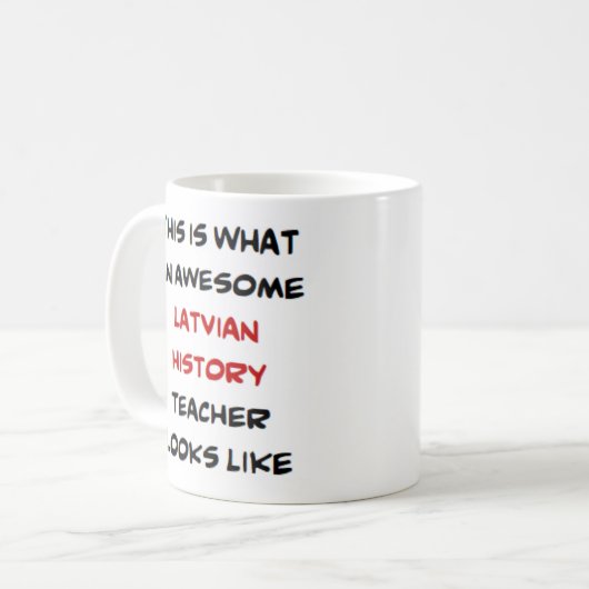 ラトビアの歴史先生、素晴らしマグ コーヒーマグカップ (正面左)