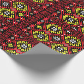 ラトビアの民族誌のデザイン ラッピングペーパー (角)