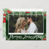 ラトビアの水の色Priecigus Ziemassvetkus写真 (正面/裏面)