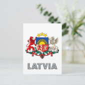 ラトビアの紋章 ポストカード (スタンド正面)