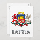 ラトビアの紋章 ポストカード (正面/裏面)