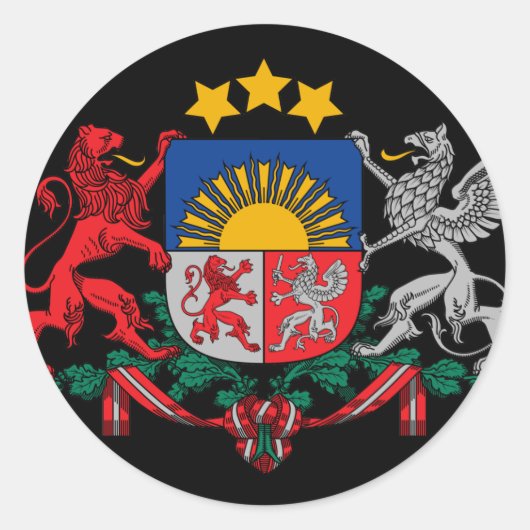 ラトビアの紋章 ラウンドシール (正面)