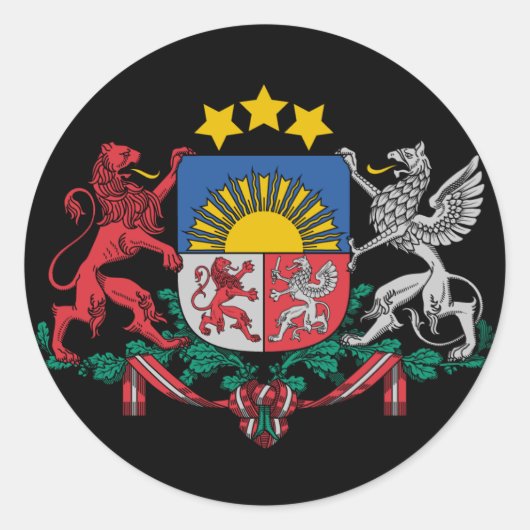 ラトビアの紋章 ラウンドシール (正面)