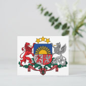 ラトビアの紋章 – Latvijas ģ erbonis ポストカード (スタンド正面)