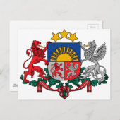 ラトビアの紋章 – Latvijas ģ erbonis ポストカード (正面/裏面)