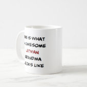 ラトビアの素晴らしおばあちゃん コーヒーマグカップ (正面左)