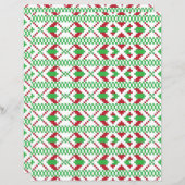 ラトビアの緑と赤の部族のフォークアート (正面/裏面)