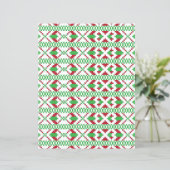 ラトビアの緑と赤の部族のフォークアート (スタンド正面)