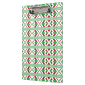 ラトビアの緑と赤の部族のフォークアート クリップボード (左)