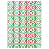 ラトビアの緑と赤の部族のフォークアート クリップボード (裏面)