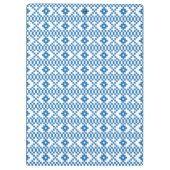 ラトビアの青と白の部族フォークアート クリップボード (裏面)