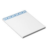 ラトビアの青と白の部族フォークアート ノートパッド (アングル)