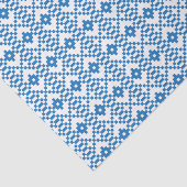 ラトビアの青と白の部族フォークアート 薄葉紙 (詳細)