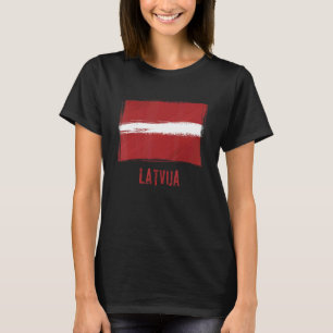 ラトビアグランジ国旗ラトビア語 Tシャツ