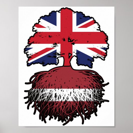 ラトビアラトビア英国統一されたイギリスイギリス ポスター (正面)
