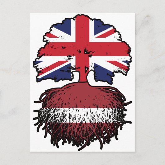 ラトビアラトビア英国統一されたイギリスイギリス ポストカード (正面)
