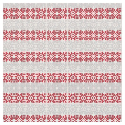 ラトビアンモーニングサン幾何学模様II ファブリック (クローズアップ)