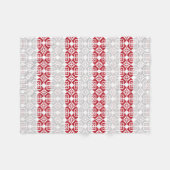 ラトビアンモーニングサン幾何学模様II フリースブランケット (正面(横))