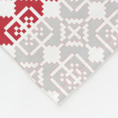 ラトビアンモーニングサン幾何学模様II フリースブランケット (角)