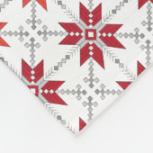 ラトビアンモーニングサン幾何模様4 フリースブランケット (角)