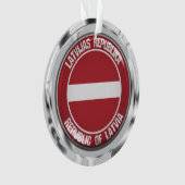 ラトビア丸エンブレム オーナメント (正面)