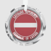 ラトビア丸エンブレム オーナメント (裏面)