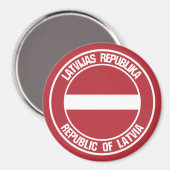 ラトビア丸エンブレム マグネット (正面/裏面)