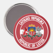 ラトビア丸エンブレム マグネット (正面/裏面)