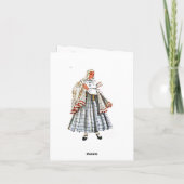 ラトビア人のTradtitionalの衣裳Nica カード (裏面)