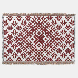 ラトビア伝統的のアユークリスデザイン スローブランケット