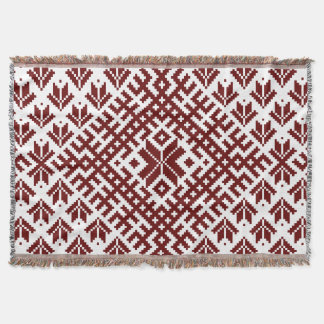 ラトビア伝統的のアユークリスデザイン スローブランケット