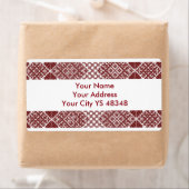 ラトビア伝統的のリエルバルドベルトのモチーフデザイン ラベル (インサイチュ)