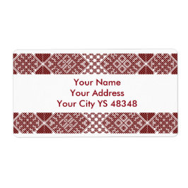 ラトビア伝統的のリエルバルドベルトのモチーフデザイン ラベル