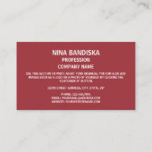 ラトビア国旗とコート・オブ・アームズ、ラトビア国旗 名刺 (裏面)