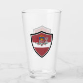 ラトビア国旗のコートの腕 タンブラーグラス (裏面)