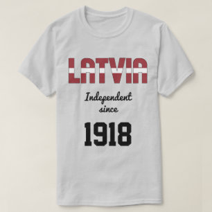 ラトビア国旗の独立性お祝い Tシャツ