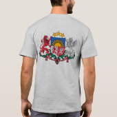 ラトビア国旗の独立性お祝い Tシャツ (裏面)