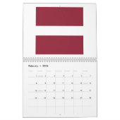 ラトビア国旗の紋章 カレンダー (2月 2026)