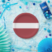 ラトビア国旗の紙プレート ペーパープレート (パーティー)