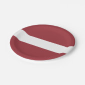 ラトビア国旗の紙プレート ペーパープレート (アングル)
