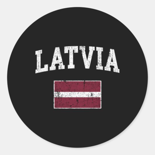 ラトビア国旗ラトビア国旗 ラウンドシール (正面)