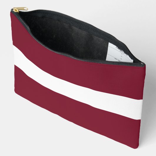 ラトビア国旗 アクセサリーポーチ (見開き)