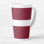 ラトビア国旗 カフェラテマグ (右アングル)