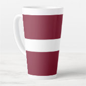 ラトビア国旗 カフェラテマグ (左アングル)