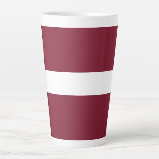 ラトビア国旗 カフェラテマグ (正面)